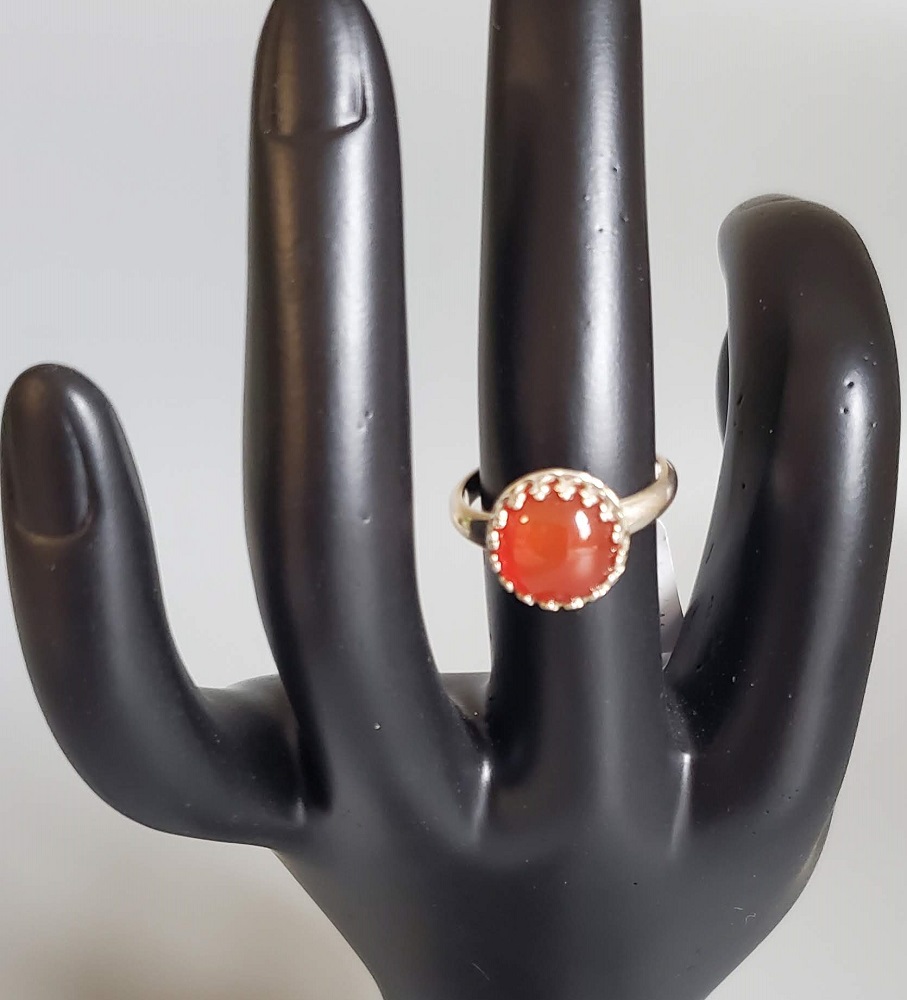 Ring - Carnelian Agate (round) by Gerry and Melissa Rasch, GMR Creates